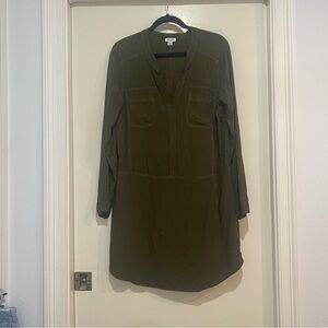Splendid Olive Green Long Sleeve Dress